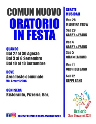 ORATORIO IN FESTA
