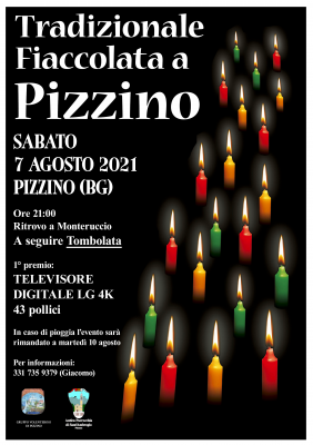 Tradizionale fiaccolata a Pizzino in Val Taleggio