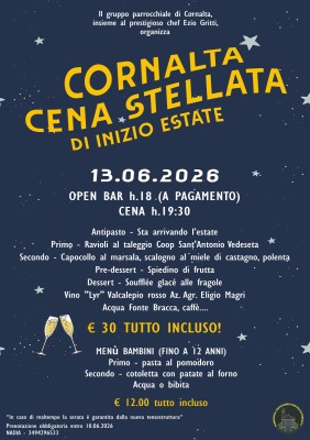 Cena stellata di inizio estate